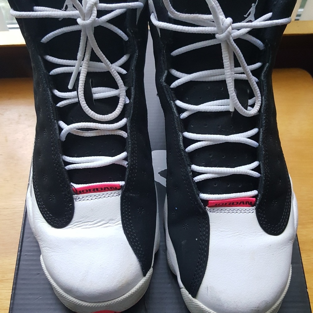 Pink/White/Black Retro Jordan Sneaker